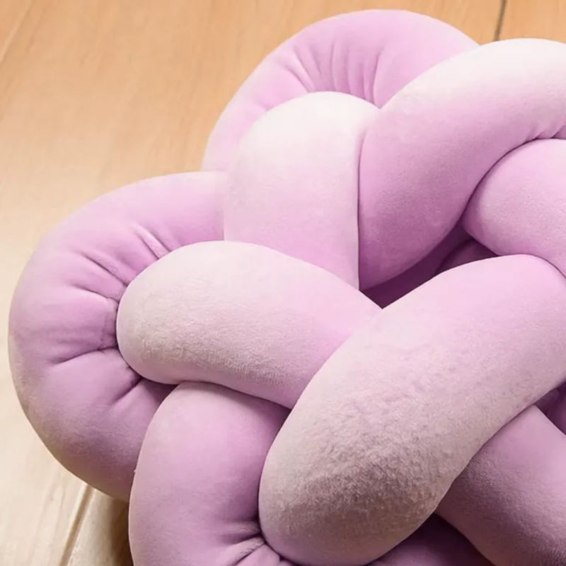 Dekoratives inyahome Zierkissen in Sternform mit Knoten-Design, handgefertigtes Ästhetisches Dekokissen in Weiß, Grün, Rosa und Blau - Bild 3