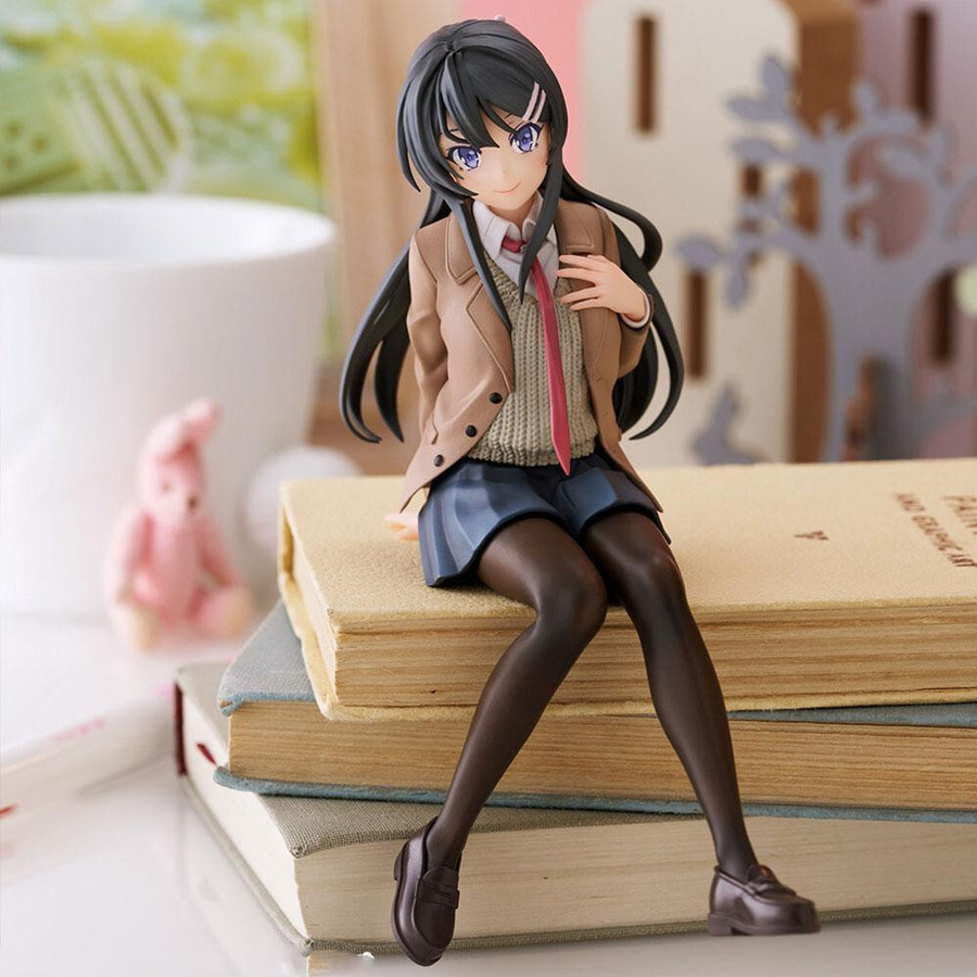 Fashnics Anime-Figur Sakurajima Mai Kleine Sitzserie aus Rascal Does Not Dream of Bunny Girl Senpai, PVC, Höhe: 14 cm - Bild 2