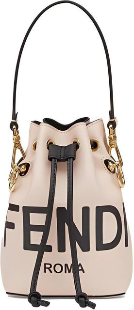 Fendi Mini Crossbody Tasche Leder, Hellrosa Schwarz, Damen - Bild 1