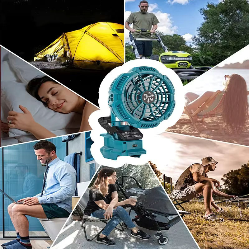 Makita Tragbarer Clip-On-Mini-Ventilator für 18-V-Lithiumbatterien mit 3 Geschwindigkeitsstufen - Bild 6