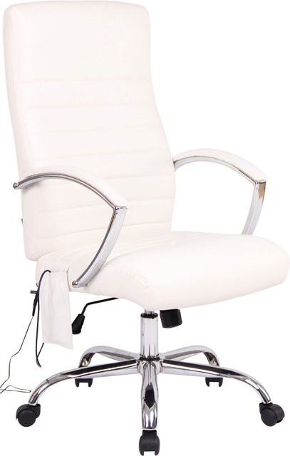 TPFLiving Bürostuhl Vallon Executive Chair aus Kunstleder mit Massagefunktion in Weiß - Bild 1