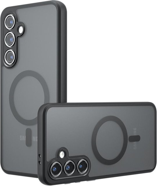 Luxus Matte Magnetische MagSafe Schutzhülle für Samsung Galaxy S26 S25 S24 S23 S22 Ultra sowie A55 A54 A35 A34 A25 A16 A15 A06 in Schwarz - Bild 1