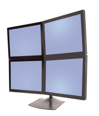 Ergotron DS100 4fach Monitor-Standfuß Schwarz rotierbar mit 75x75 VESA-Halterung - Bild 2