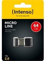 Intenso Micro Line USB-Stick 64 GB USB-A in Schwarz und Silber - Bild 1
