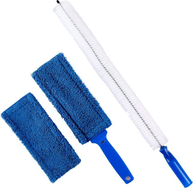 GENIALO Heizungs-Reinigungsset, 3-teilig, Blau, mit nachfüllbarem Mikrofaser-Bürstenkopf - Bild 1