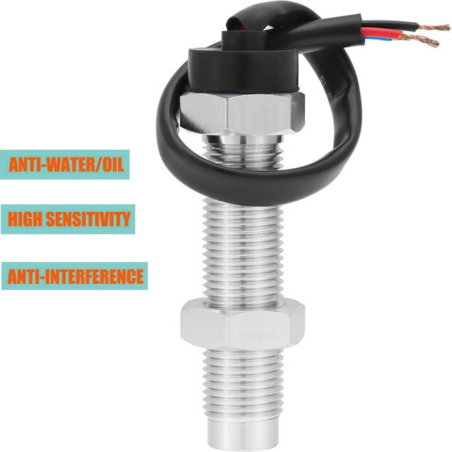 MAIMEIMI Edelstahl RPM Hall Sensor M16 für Puls Signal Tachometer und Nockenwellen Position, Farbe: Silber - Bild 1
