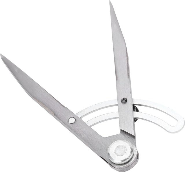 TOMTOP JMS Stahlflügelteiler als verstellbarer Markierungszirkel und Anreißer aus Edelstahl in Silber, Länge: 12,5 cm - Bild 1