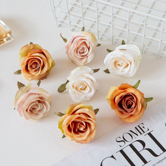 TTCY Künstliche Seidenrosen Köpfe mit UV-Schutz für Garten, Hochzeit und DIY-Dekorationen - Bild 1