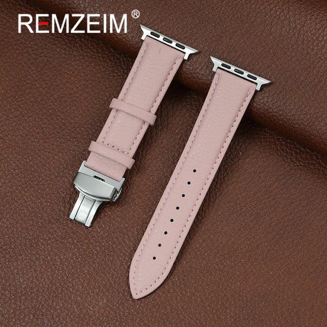 REMZEIM Uhrenarmband PU-Leder, Litschi-Korn, Unisex - Bild 1