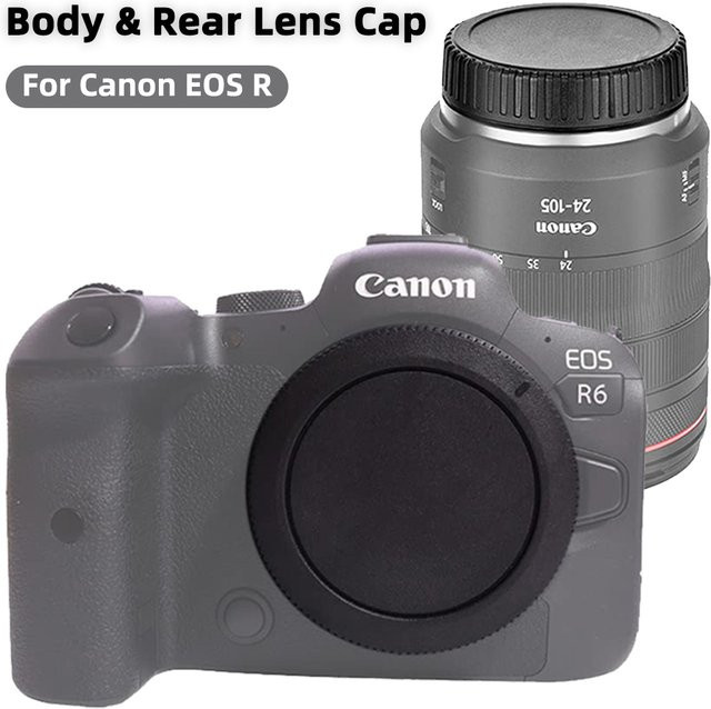 Canon Objektivabdeckung in Schwarz für EOS R100 R50 R50V R6 Mark III/II/I R5 II/I R EOS RP R3 R7 R8 R10 - Bild 1