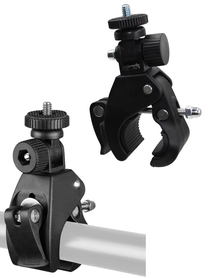 GoPro Universal Fahrradlenkerhalterung 360 Grad drehbar mit 1/4 Zoll Stativgewinde in Schwarz - Bild 6