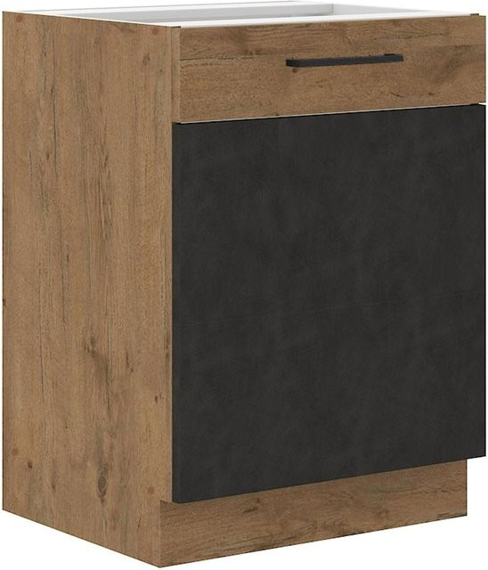 Vigo Unterschrank Lancelot Matera in Eiche und Grau, Breite: 60 cm - Bild 1