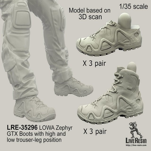 MEEKLION MODEL LOWA Zephyr GTX Stiefel, Unbemalter Harzmodellbausatz, 1/35 - Bild 1
