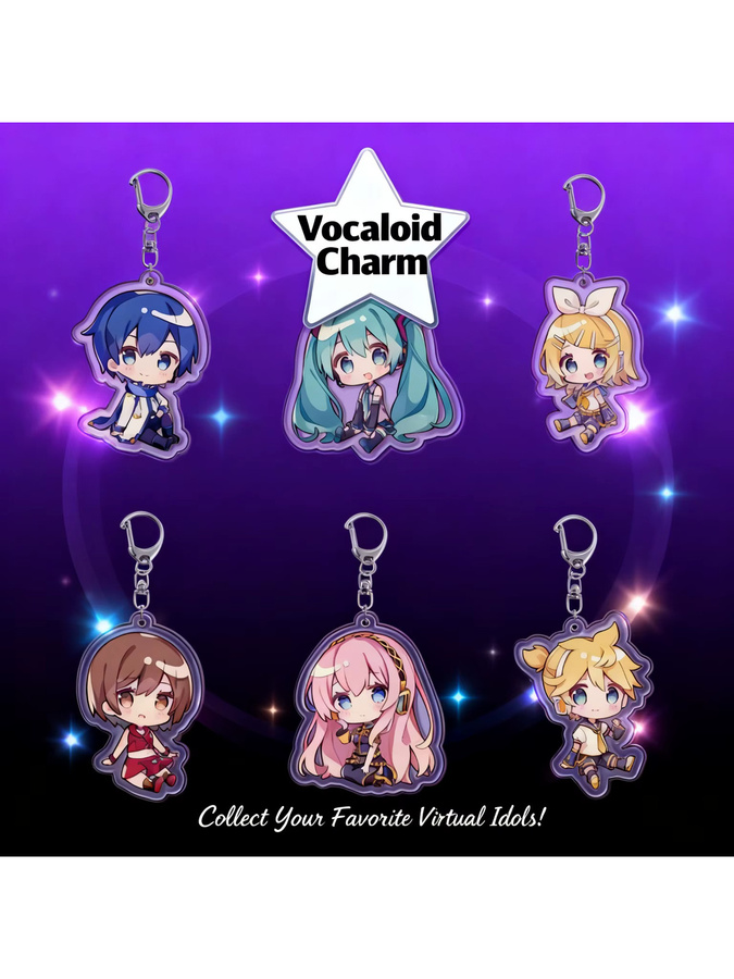 Bandai Hatsune Miku Kasane Teto Acryl Doppelseitiger Schlüsselanhänger - Bild 3