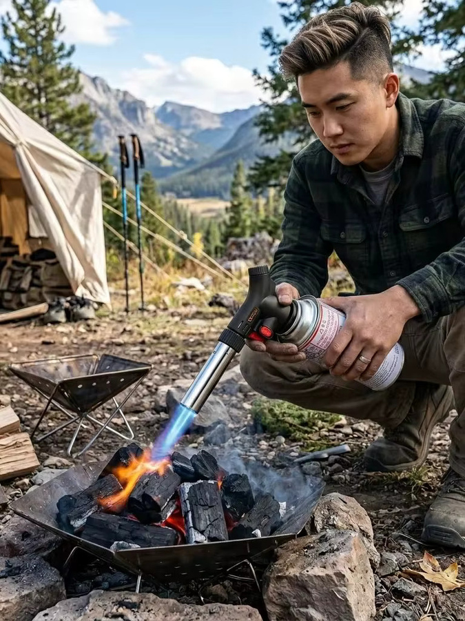 Pandatour Tragbarer Gasbrenner für Outdoor Camping und BBQ als Kochbrenner und Flammenwerfer - Bild 5