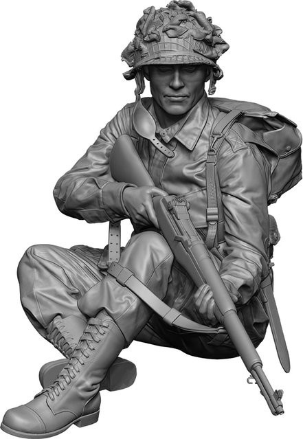 GK Harzmodellfigur Soldat, 1/35 WW2 US-Soldat Para 6, unmontierter und unbemalter Bausatz - Bild 1