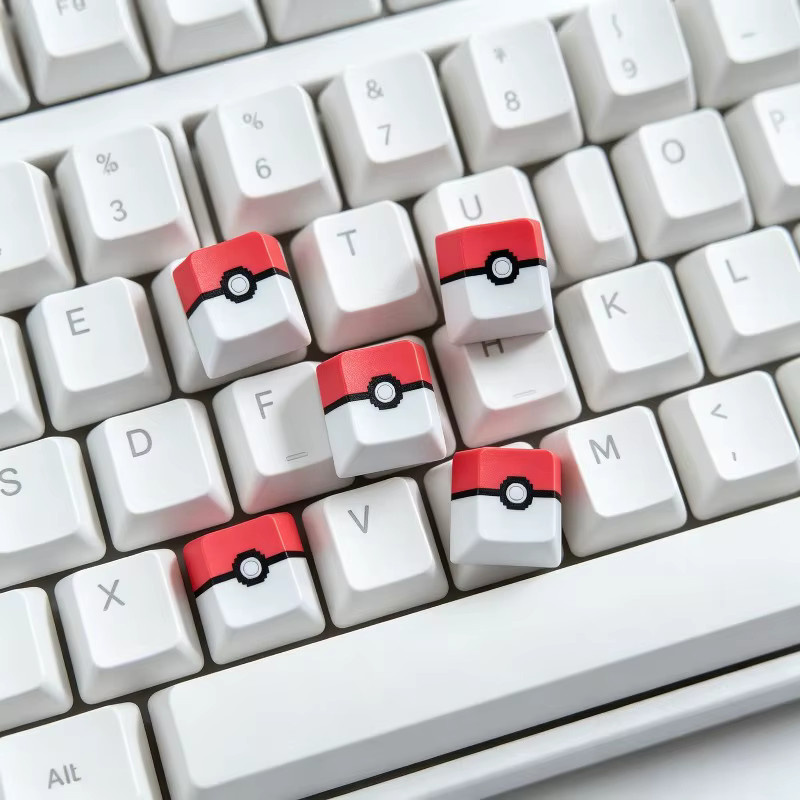 TAKARA TOMY Pokemon Pokeball Pixel Art Tastenkappe in Rot, einzelne benutzerdefinierte ESC-Tastenkappe aus PBT für mechanische Tastaturen mit Cherry MX Switch - Bild 3