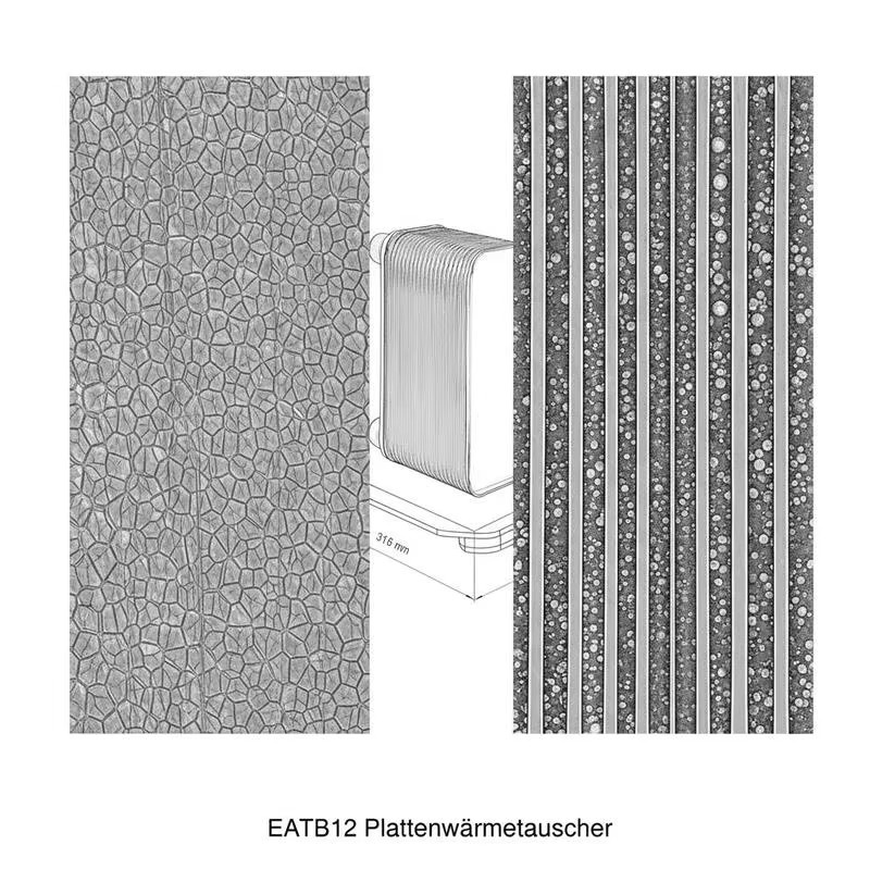 EATB12 Plattenwärmetauscher aus Edelstahl in Silber für Heizungssysteme - Bild 3