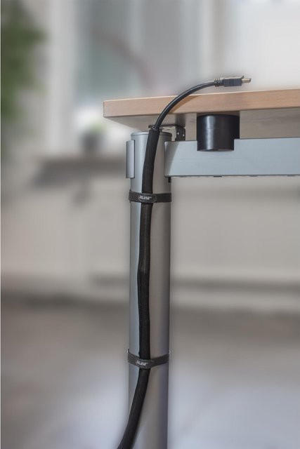 InLine Kabelkanal Geflechtschlauch mit Polyestergewebemantel selbstverschliessend schwarz Durchmesser: 10 mm, Länge: 5 m - Bild 1