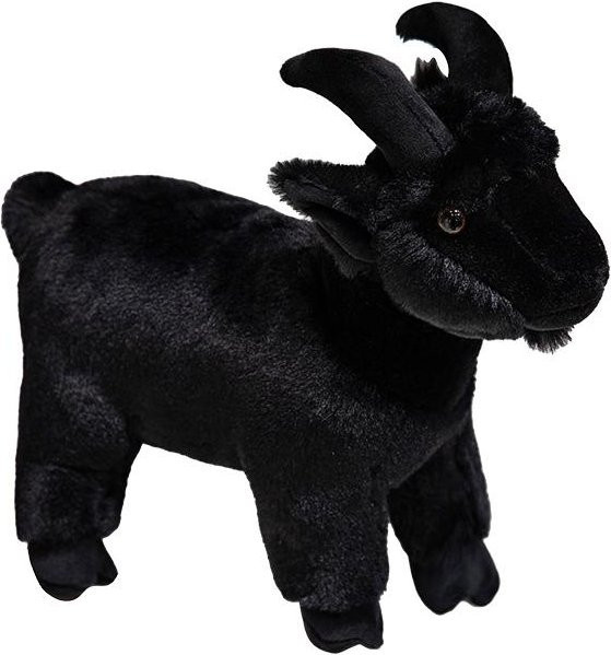 Wucifang Bags Ziegen-Plüschtier, Weiß-Schwarz, 40cm - Bild 1