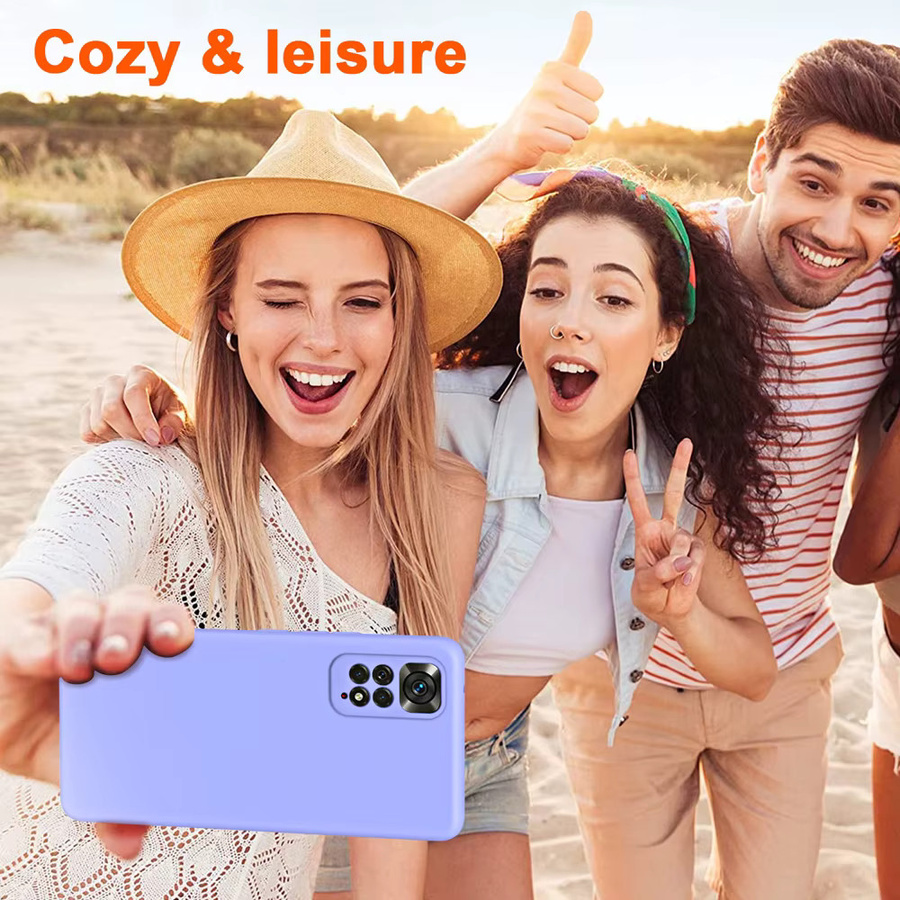 Stoßfeste Silikonhülle für Xiaomi Redmi Note 11 Pro, 12 Pro und 11s in Blau und Lila - Bild 2