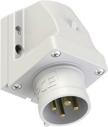 PC Electric Power Twist 514-1 CEE Wandstecker 16A 4polig IP44 Weiß - Bild 1