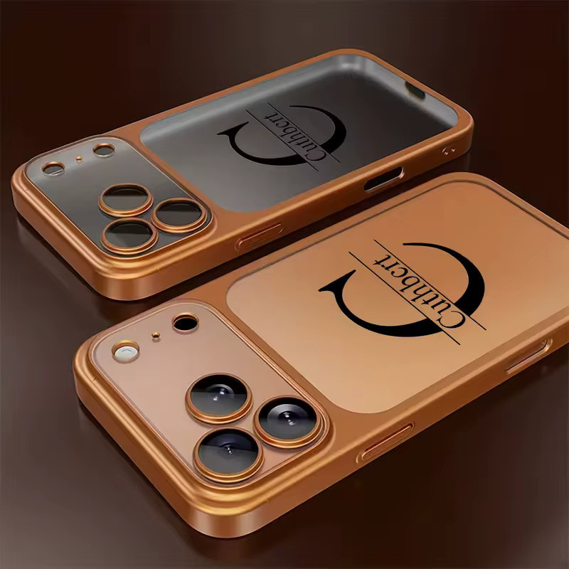 Personalisierte Luxus-PC-Handyhülle mit individuellem Namen und Anfangsbuchstaben in Schwarz, mattiert, für iPhone 17, 16, 15, 14, 13, 12 Pro Max - Bild 1
