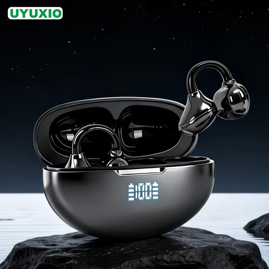 UYUXIO OWS BT 5.4 Clip-On Ohrhörer in Schwarz mit HiFi-Stereo und 48 Stunden Spielzeit - Bild 2