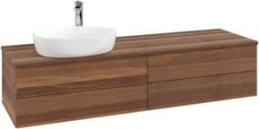 V&B Waschtischunterschrank Antao mit Frontstruktur und Beleuchtung in Weiß, B/T: 160 x 50 cm - Bild 1