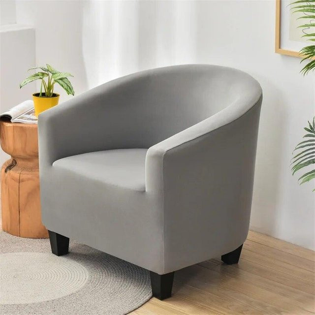 BC-Warm Home Elastischer Sessel-Schonbezug in Grau, Stretch-Sofabezug für Einzelsessel und Clubcouch - Bild 1