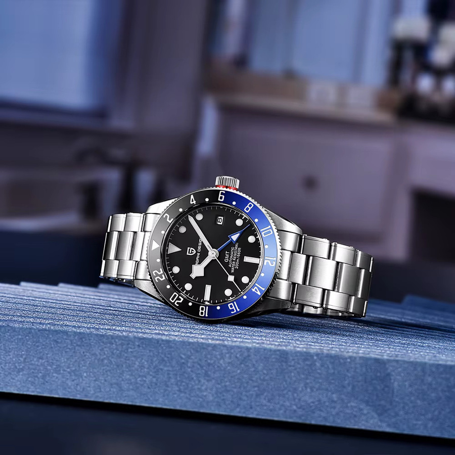 Pagani Design Armbanduhr GMT, Automatik, Edelstahl, Silber, Herren - Bild 2