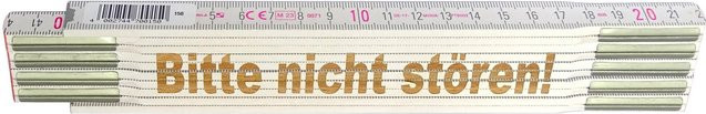 Stabila Zollstock mit Lasergravur Bitte nicht stören, 2 m, weiß - Bild 1