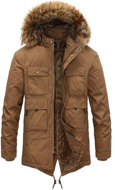 Herren Parkas Winter, Baumwolle, dunkle khaki - Bild 1