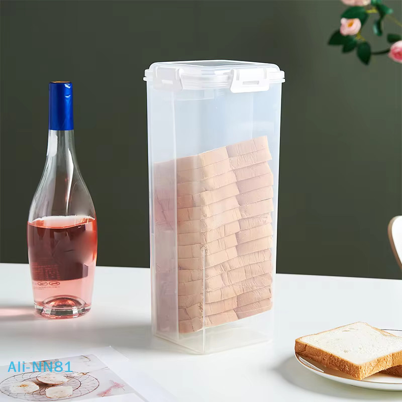 Luftdichter Brotbehälter aus Kunststoff in Transparent, ideal als Brotkasten und Sandwich-Aufbewahrung für deine Küche - Bild 4
