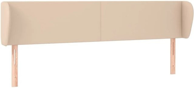 vidaXL Kopfteil mit Ohren in Cappuccino-Braun aus Kunstleder, B/T/H: 163 x 23 x 78/88 cm - Bild 1