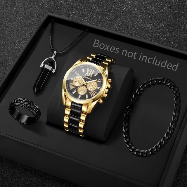 yolako Schmuck-Set, Armbanduhr, Quarz, Herren - Bild 1