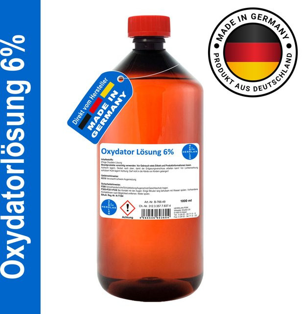 HERRLAN Oxydatoroplossing 6% stabilisierte Wasserstoffperoxid Food Grade Sauerstoffdispenser für Aquarien und Teiche - Bild 1