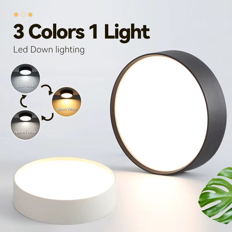 CANMEIJIA Dreifarbige LED-Downlights zur Oberflächenmontage für Innenräume und Badezimmer - Bild 2