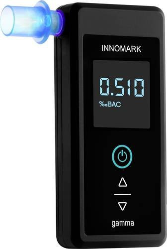 ACE INNOMARK gamma Alkoholtester Schwarz mit Display Messbereich 0.07 bis 4.00 ‰ - Bild 1