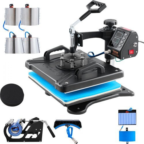 VEVOR 10 in 1 Hitzepresse Sublimationsmaschine 1000W Schwarz, B/T/H: 38,0 x 45,7 x 45,2 cm - Bild 1
