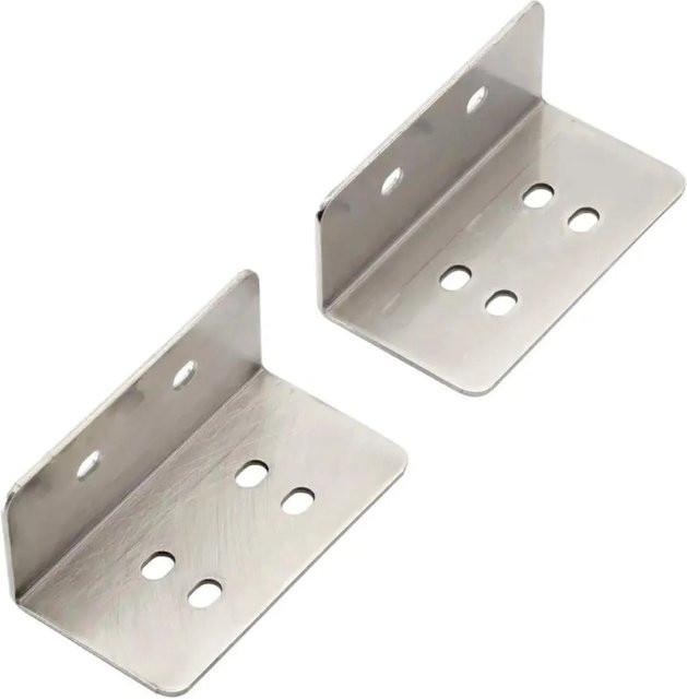 Accuride Befestigungswinkel DS63610 aus Edelstahl in Silber, 1 Paar, Länge: 84 mm - Bild 1