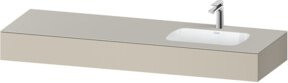 Duravit Qatego Einbauwaschtisch-Möbel-Set in Braun Matt, B/T/H: 160 x 55 x 17 cm - Bild 1
