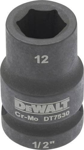 DEWALT Steckschlüssel DT7530-QZ kurz 12mm 1/2 Zoll Schwarz - Bild 1