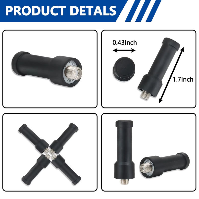 ABBREE Stubby Mini Antenne mit SMA-Buchse für UHF 400-470 MHz Zwei-Wege-Funkgeräte in Schwarz - Bild 4