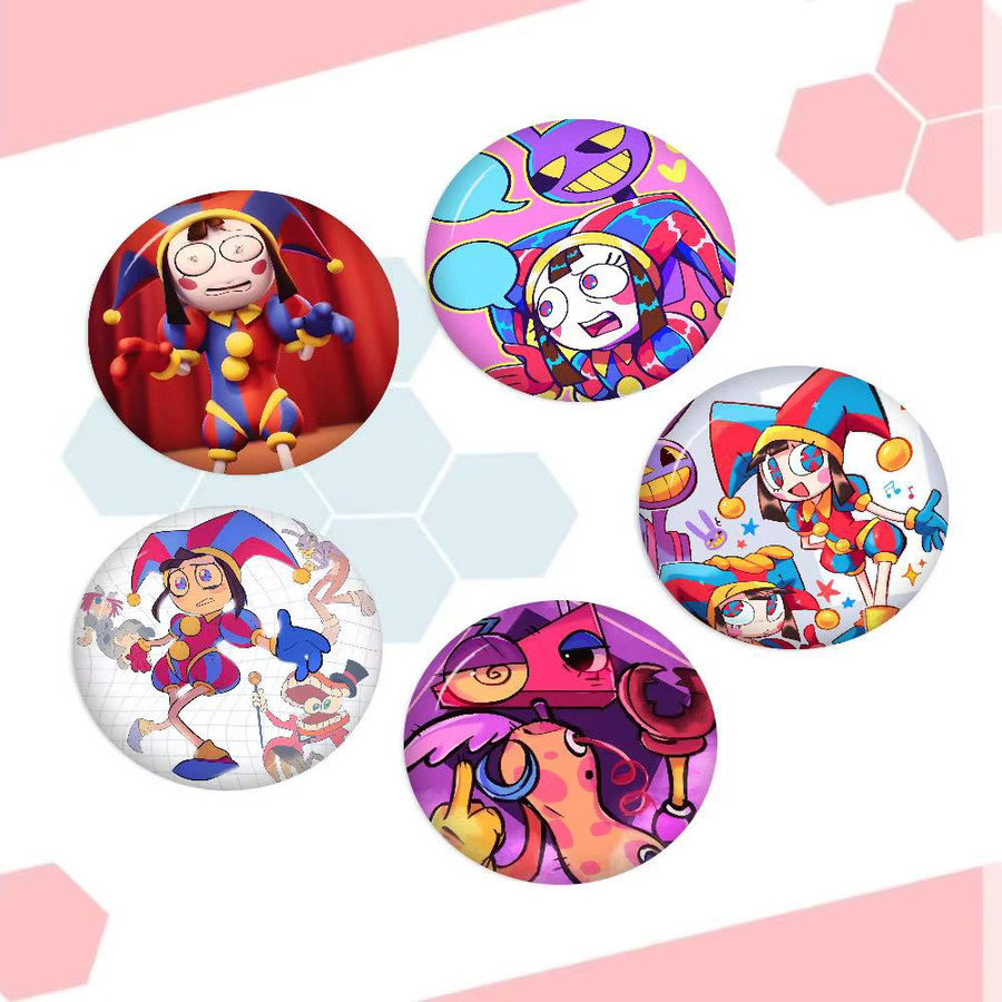 Brosche Anime-A-Amazing Digital Circus, handgefertigt - Bild 2