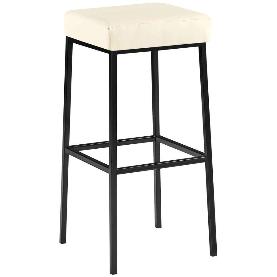 DELUKE Barhocker BIDAN Tresenhocker aus Kunstleder in Creme, B/T/H: 37 x 37 x 83 cm - Bild 2