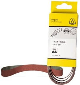 Klingspor Schleifbänder CS 310 XF für Metall und Universal, Korn 60, B/L: 10 x 330 mm, Braun - Bild 1