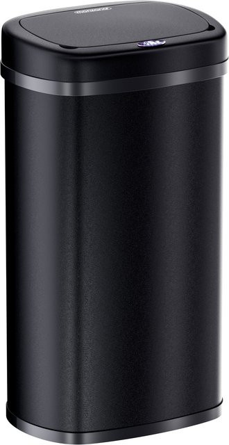 MONZANA Sensor Mülleimer aus Edelstahl in Schwarz 50L - Bild 1