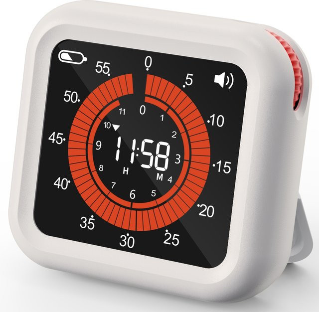 NOKLEAD Visueller Digitaler Timer in Weiß, Multifunktionaler Magnetischer USB-Lade-Timer mit 12-Stunden-Countdown und Stoppuhr für Büro, Klassenzimmer und Küche - Bild 1