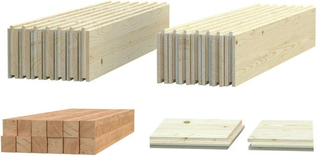 Palmako Holz-Fußboden für Gartenhaus Ella, Braun, tauchgrundiert, 294 x 294 cm - Bild 1